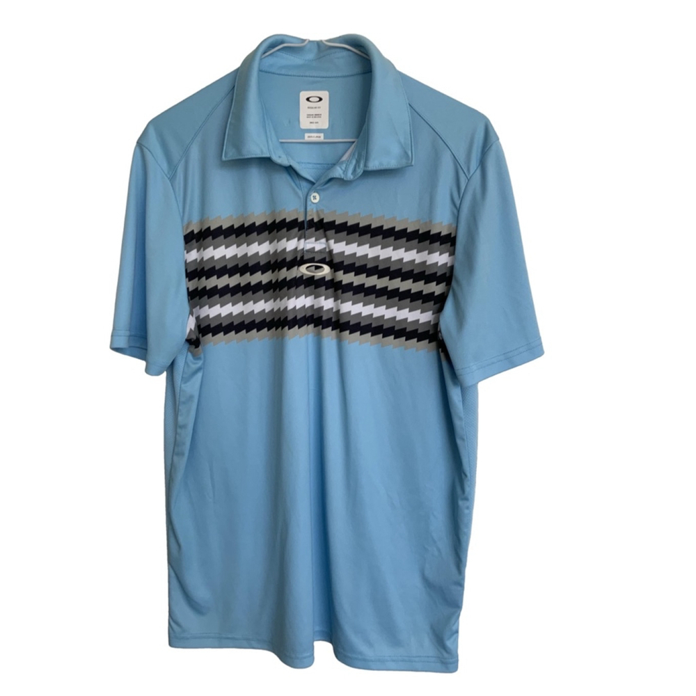 Oakley Golf Polo Shirt Blue Size Medium